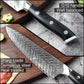 KD Professional Kitchen Damascus Chef Knife With Knives Cover - Knife Depot Co.