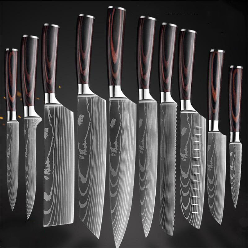 Japanese Knife Set 10 PCS Super Sharp Kitchen Knives - 10 Pcs Value set02 - Knife Depot Co.