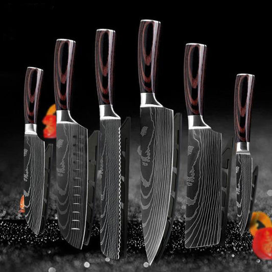 Japanese Knife Set 10 PCS Super Sharp Kitchen Knives - 6 Pcs Value set - Knife Depot Co.