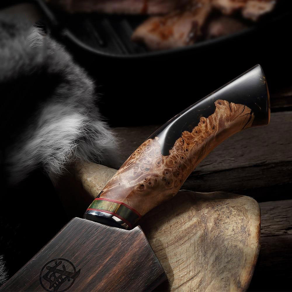 MITSUMOTO SAKARI 7 inch Japanese Chef Knife, Professional Black