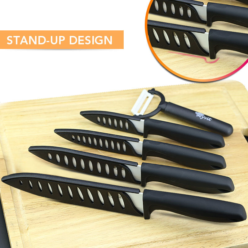 13 Pieces Kitchen Knife Set with Block, German Steel Knife Block Set with  6pcs Serrated Steak Knives US - AliExpress