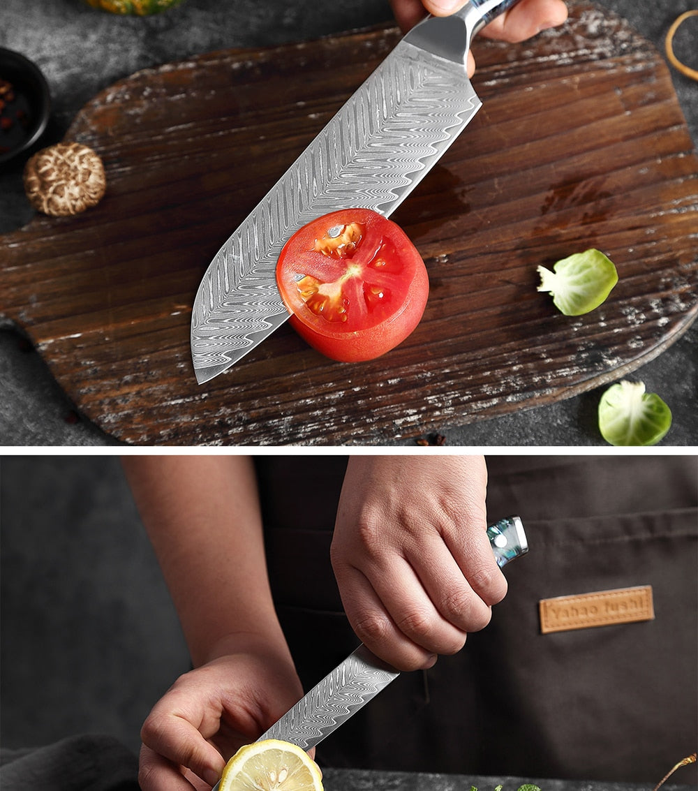 KD 5 PCS Professional Japanese Damascus Steel Chef Knife Set - Knife Depot Co.