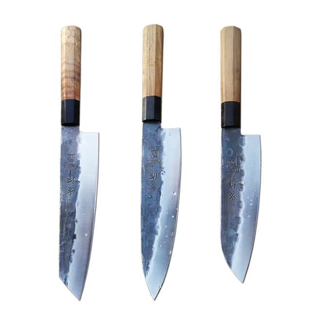 Pro Kitchen Knife Sets Composite Steel Chef Santoku Knives - 3-piece set-CCS - Knife Depot Co.