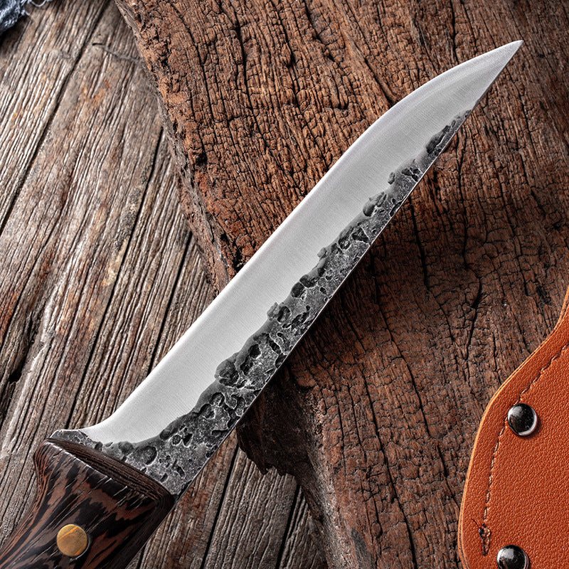 KD Professional Stainless Steel Chef Knife Forged Slaughter Boning Knife - Knife Depot Co.