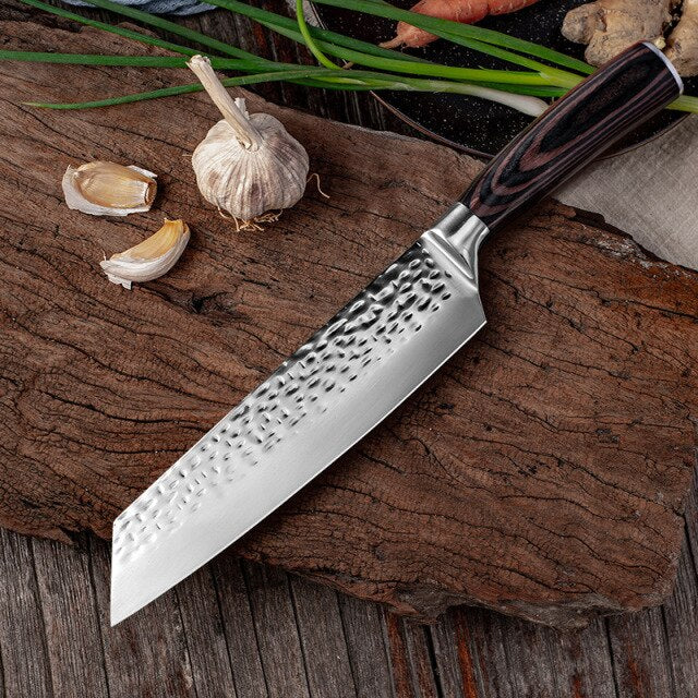 9 Inch Forged Japanese Style Chef Knife - 7 inch kitchen knife - Knife Depot Co.