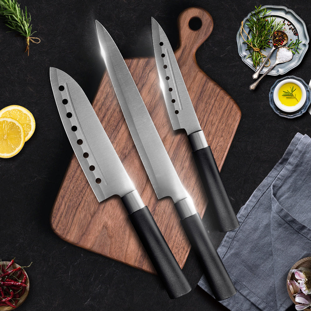 Stainless Steel Kitchen Knife Set with Knife Holder - Knife Depot Co.