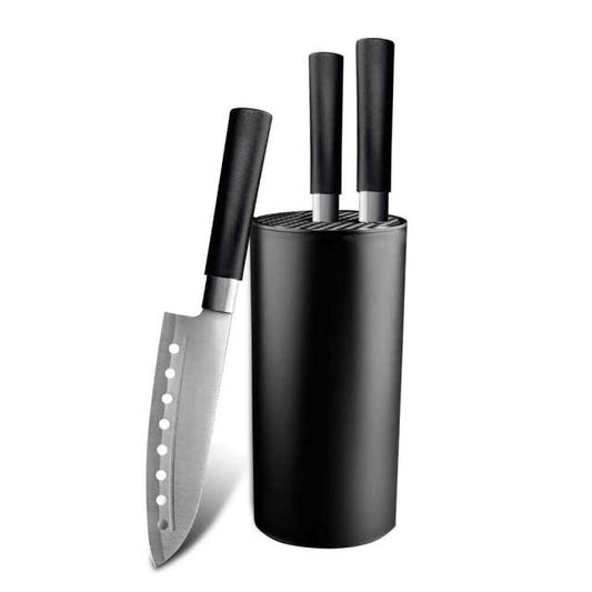Stainless Steel Kitchen Knife Set with Knife Holder - 3PCS + Holder - Knife Depot Co.