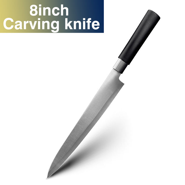 Stainless Steel Kitchen Knife Set with Knife Holder - Carving Knife - Knife Depot Co.