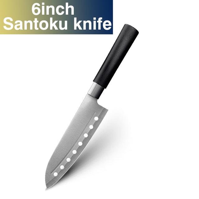 Stainless Steel Kitchen Knife Set with Knife Holder - Santoku Knife - Knife Depot Co.