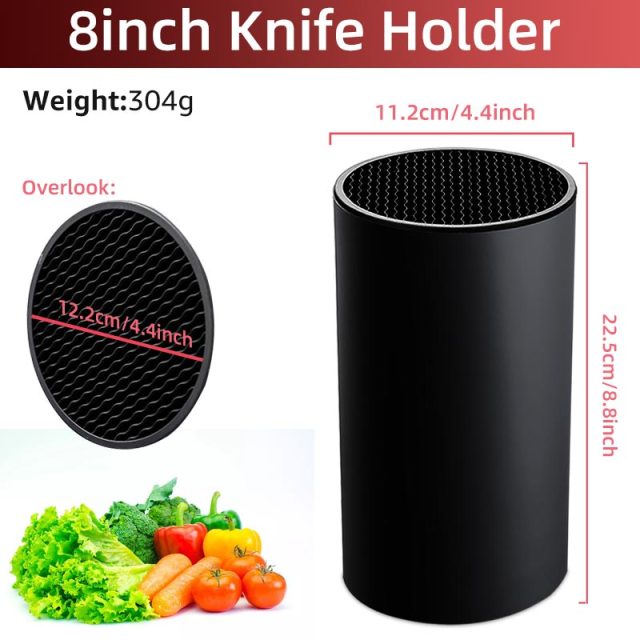 Knife Holder Stand for Knives Multi-Function for Cutlery Utensil Inserted Block Storage - 1 hole black - Knife Depot Co.