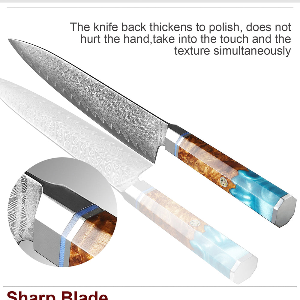Kitchen Knives 67 Layers Damascus Japanese Style Sharp Blade Chef Knife - Knife Depot Co.