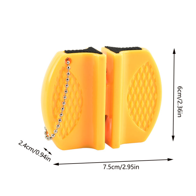 Suction Cup Whetstone Knives Sharpener Professional Knife Sharpening Grinding Stone - Portable Yellow - Knife Depot Co.