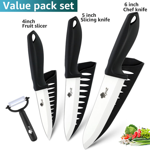 YUSOTAN Ceramic Knife Set, Ceramic Knives Set For Kitchen, Super Sharp Rust  Proof Stain Resistant :6 Chef Knife, 5 Utility Knife, 4 Fruit Knife, 3