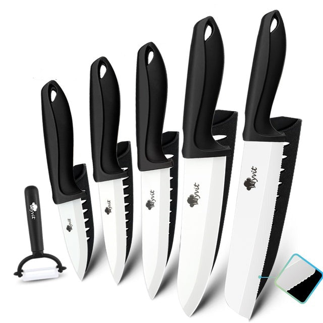 Knife Set, 17 pcs Black Kitchen Knife Set with Acrylic Knife Holder, Super  Sharp Knife Block Set with BO Oxidation Coating
