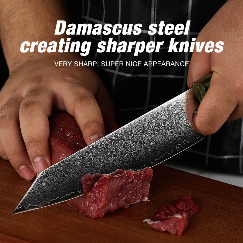 KD 67 Layers VG10 Cored Damascus Steel Kiritsuke Chef Knife - Knife Depot Co.