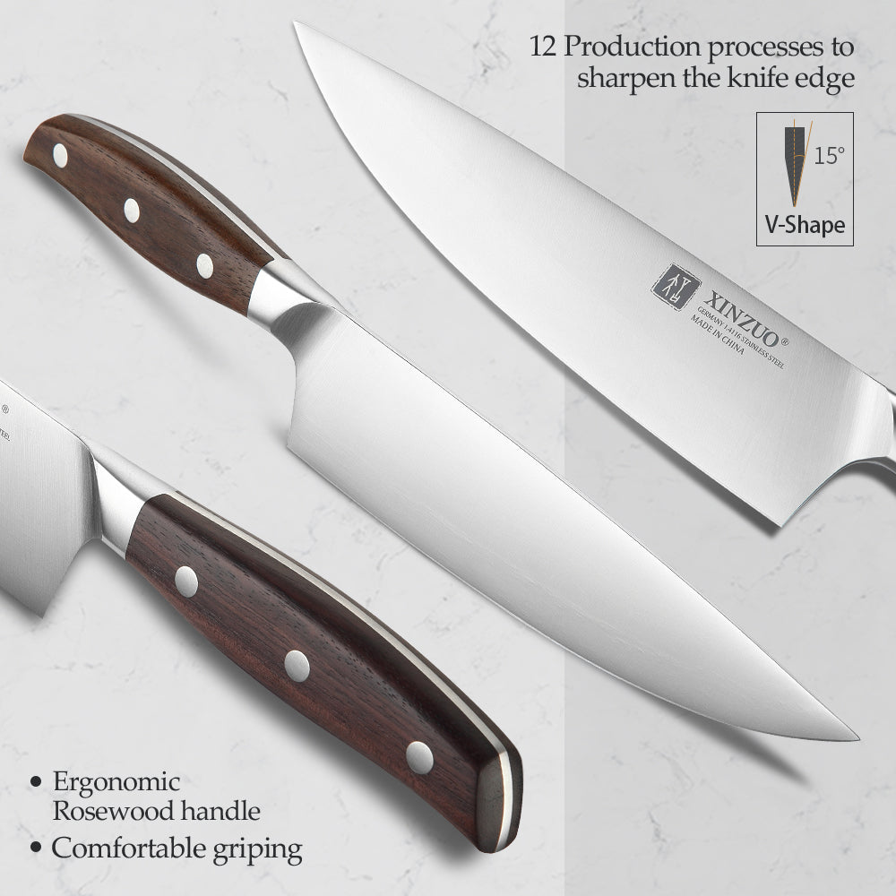 KD German Steel Professional Kitchen Knife Set - Knife Depot Co.