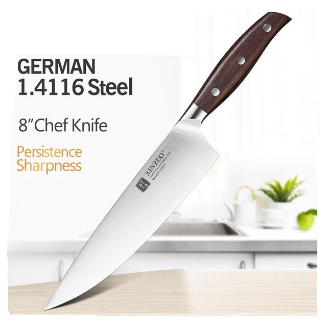 KD German Steel Professional Kitchen Knife Set - 8" Chef - Knife Depot Co.