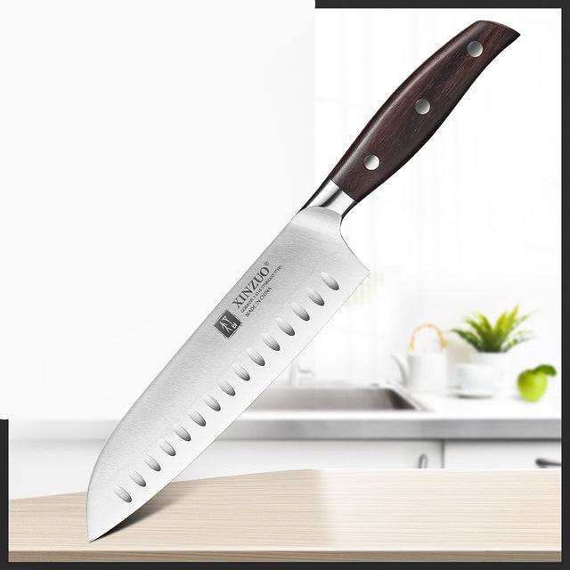 KD German Steel Professional Kitchen Knives - 7" Santoku - Knife Depot Co.