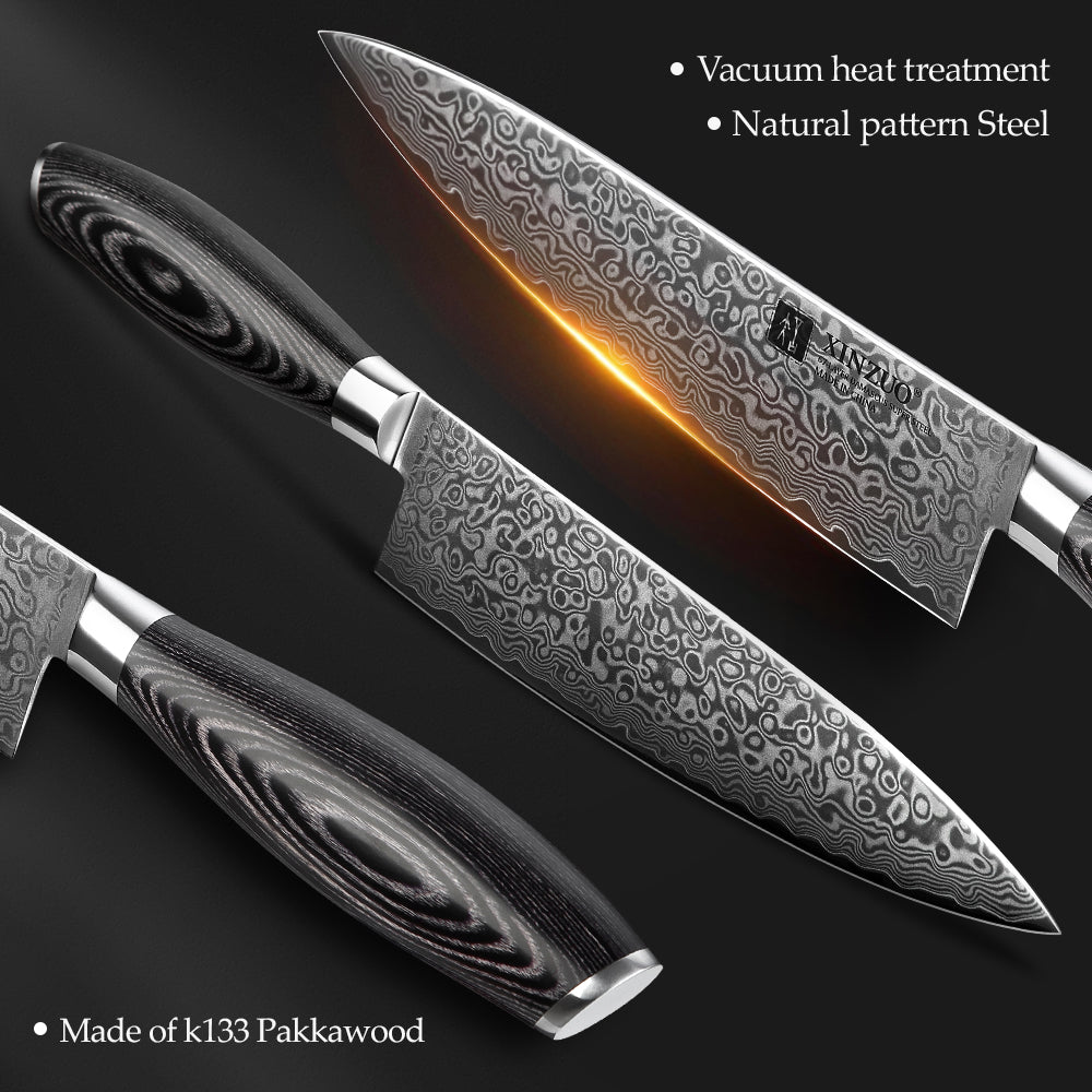KD 8-inch 67 layers Real Damascus Chef Knife - Knife Depot Co.