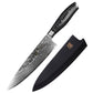 KD 8-inch 67 layers Real Damascus Chef Knife - With Wooden sheath - Knife Depot Co.