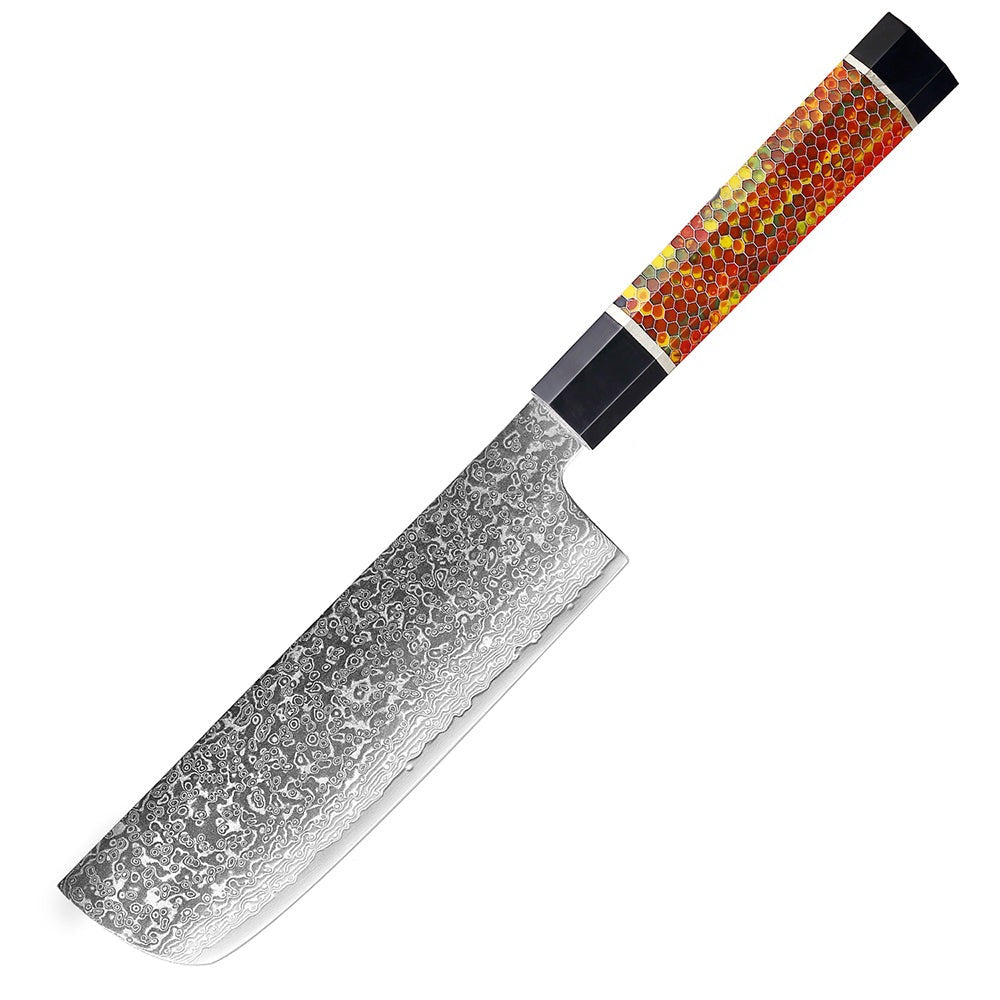 Japanese Damascus Steel Nakiri Knife 67 Layers Chef Kitchen Cleaver Knives