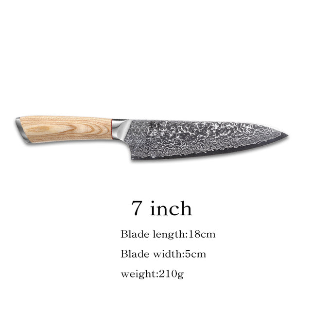 Kitchen Knife Set 67 Layer Damascus Steel Knife Chef Knives Utility Knife - 7inch Chef Knife - Knife Depot Co.