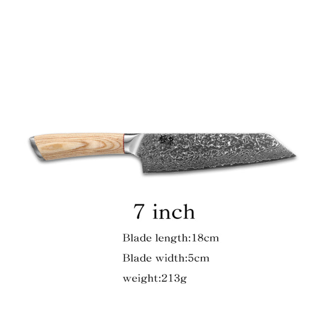 Kitchen Knife Set 67 Layer Damascus Steel Knife Chef Knives Utility Knife - 7inch Cleaver 2 - Knife Depot Co.
