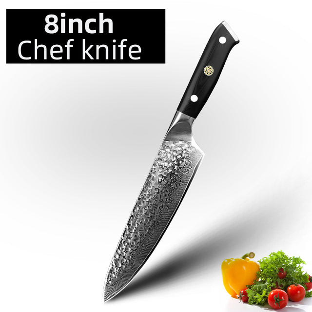KD 8-inch VG10 Real Damascus High Carbon Stainless Steel - 8" Chef Knife - Knife Depot Co.