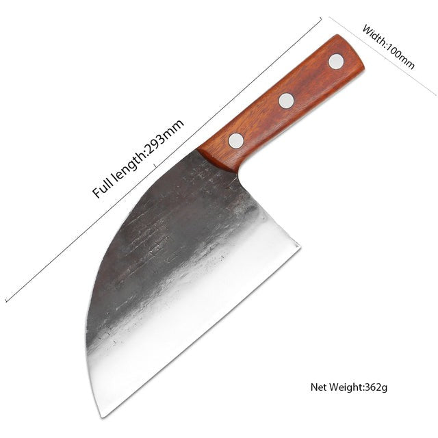 Kegani Meat Cleaver Knife - Heavy Duty Hand Forged Butcher Knife – Nine One  Network