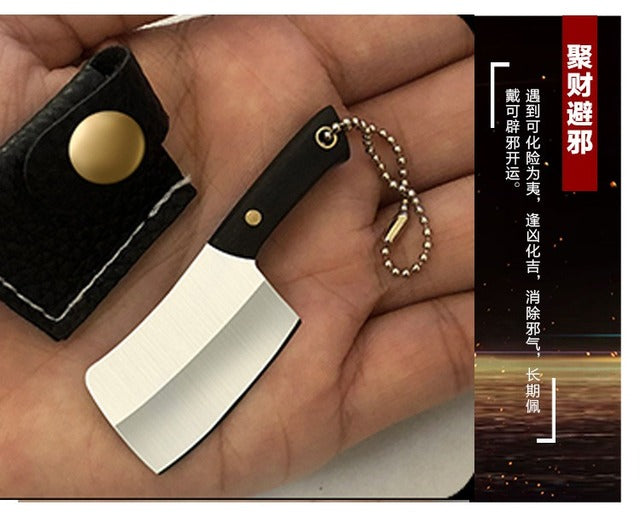 KD Mini Stainless Steel Kitchen Chef Knife Keychain - V6 - Knife Depot Co.