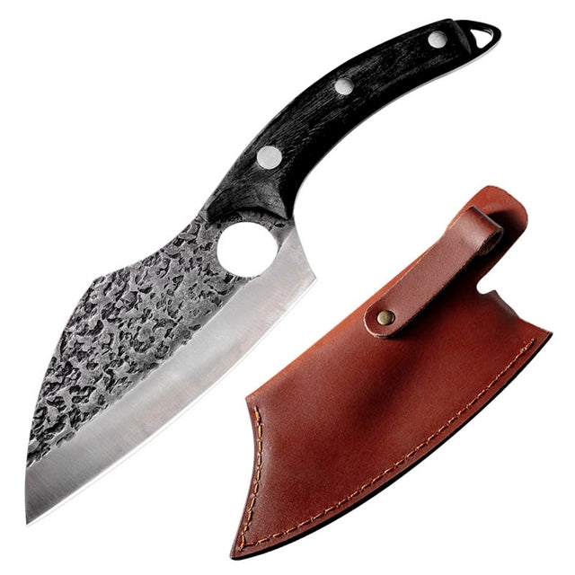 Forged Boning Knife Butcher Knife Kitchen Chef Knives - Black D with Cover - Knife Depot Co.
