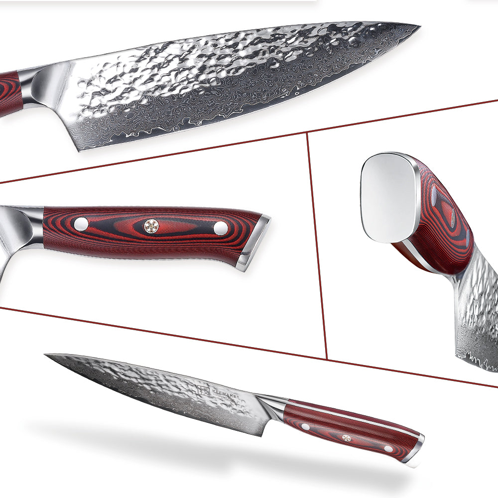 KD AUS-10 Damascus Steel Chef Knife - Knife Depot Co.